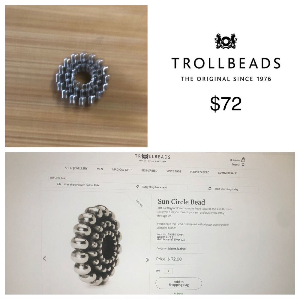 Trollbeads - Sun Circle Bead
